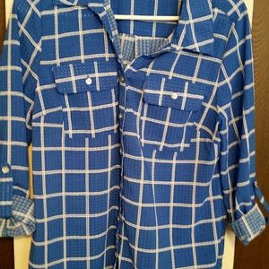 Checkered  Blue Shirt